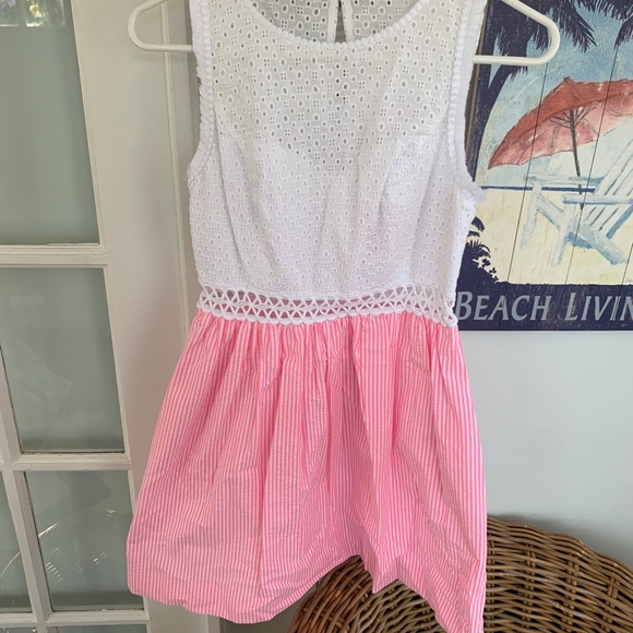 Lilly Pulitzer pink seersucker dress!